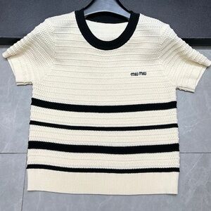 Miu Miu Women's Sweater in Black and Cream